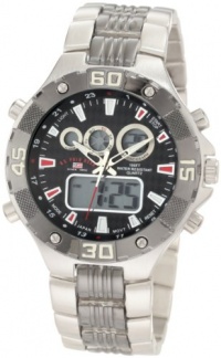 U.S. Polo Assn. Men's US8208EXL Analog-Digital Dial Extra Long Silver-Tone and Gun Metal Watch