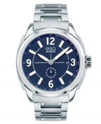 A classic steel chronograph with sporty accents from esQ Movado's Excel watch collection.