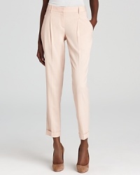 A pleated pair of Theory pants pairs perfectly with the Lanai jacket, or stands alone as a chic wear-to-work style.