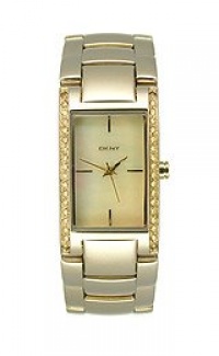 DKNY Gold-tone Bracelet Mother-of-pearl Dial Women's watch #NY8224