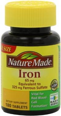 Nature Made Iron 65mg, 180 Tablets