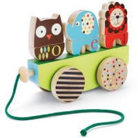 Skip Hop Alphabet Zoo Rock and Stack Pull Toy