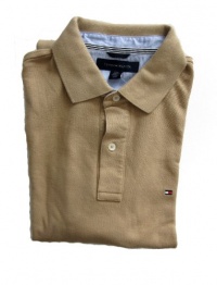 Tommy Hilfiger Shirt, Ivy Fashion Polo Shirt, Ghurka Khaki, Size Large