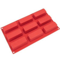 Freshware 9-Cavity Narrow Loaf Silicone Mold and Baking Pan