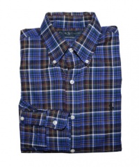 Ralph Lauren Men Custom Fit Plaid Long Sleeve Pony Logo Shirt