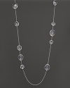 Clear quartz stations dot a sterling silver chain on this brilliant Ippolita necklace.