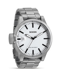 Nixon gives us another one to watch. Designed for maximum performance and style with three hand Swiss movement and a boldly sized dial, this piece makes time.