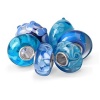 Bling Jewelry Blue Topaz Color Murano Glass Bead Bundle Sets 925 Silver Fits Pandora