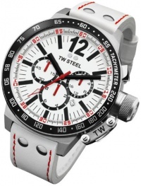 TW Steel Men's CE1013 CEO Canteen White Leather Chronograph Dial Watch