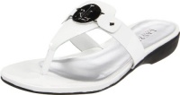 Lauren Ralph Lauren Women's Kalana Thong Sandal,Royal White Soft Patent,6.5 M US