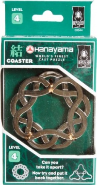 BePuzzled Hanayama Cast Metal Brainteaser Puzzles - Hanayama Coaster Puzzle (Level 4)