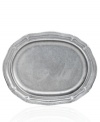 Wilton Armetale revives a classic silhouette with the Country French oval tray. A unique matte finish adds an element of surprise to elegant scalloped edges and, in temperature-retaining metal, is ideal for entertaining.