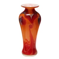 Hand Blown The Sunset Art Glass Vase 16.5 tall