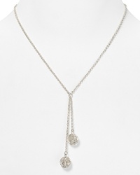 Designed to spark the eye with its crystal bedecked pendant, this Lauren Ralph Lauren necklace creates a striking focal point, crafted of silver tone metal.