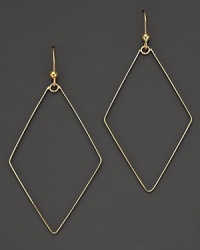 Make a modern statement with Lana's geometric drop earrings in 14K yellow gold.