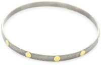 GURHAN Midnight Sterling Silver With Gold Accents Bangle Bracelet