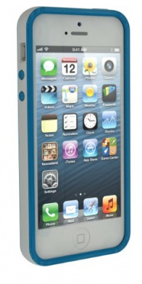 Tech Armor Blue / White Apple New iPhone 5 (Latest Generation) TPU Flex Case - Perfect for White iPhone 5!