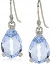 Judith Ripka La Petite Blue Pear Stone on Wire Earrings