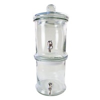 Stylesetter Double Stacked Glass Beverage Dispenser- Each Section 125-Ounce