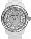 Michael Kors Baguette Crystal White Ceramic Ladies Watch MK5361