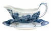 Spode Blue Italian Sauceboat and Stand