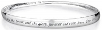 Sterling Silver Lord's Prayer Bangle Bracelet