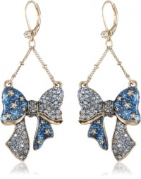 Betsey Johnson Heaven's to Betsey Bow Chandelier Drop Earrings