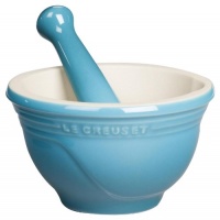 Le Creuset Stoneware 10-Ounce Mortar and Pestle, Caribbean