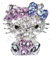 ADORABLE Hello Kitty Purple & Blue Crystal Adjustable BLING ring by Jersey Bling ships with FREE gift box