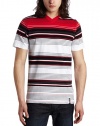 Southpole Men's Engineered Stripe V-neck Tee