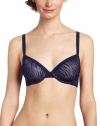 On Gossamer Women's Sheer Instinct Contour Demi Bra, Ink, 34C