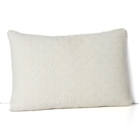 With its contemporary quilted detailing in a versatile ivory hue, this Vera Wang decorative pillow accents your decor with Vera's signature laid back luxury.