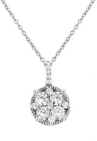 Effy Jewlery 14K White Gold Diamond Round Pendant, .50 TCW