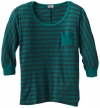 Splendid Girls 7-16 Striped Thermal Top, Jade, 7/8