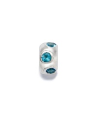 With cool, crisp teal accents that resemble the Mediterranean, this bead features teal cubic zirconia accents set in sterling silver. Donatella is a playful collection of charm bracelets and necklaces that can be personalized to suit your style! Available exclusively at Macy's.