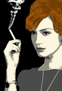 (13x19) Joan Holloway Smoking Pop Art Television Poster