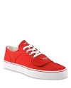 Put your best foot forward in these bright Creative Recreation kicks. The bold red canvas makes quite a style statement.