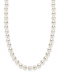 Totally refined. This sophisticated strand highlights cultured freshwater pearls (7-8 mm) with a sterling silver clasp. Approximate length: 18 inches.