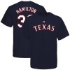 MLB Majestic Texas Rangers #32 Josh Hamilton Youth Navy Blue Player T-shirt