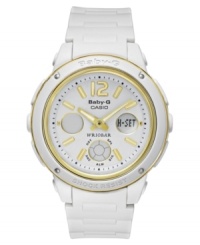 Look crisp this season with Baby-G's whiteout sport watch!