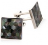 Smokey Mother of Pearl Honeycomb Cufflinks by Cuff-Daddy