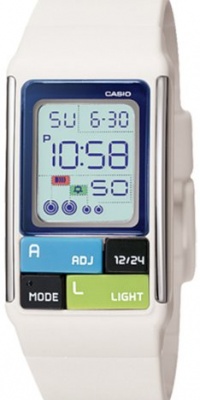 Casio Women's LDF50-7CF Pop Tone White Digital Watch