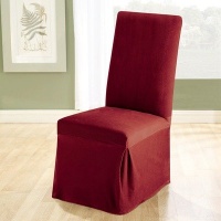 Sure Fit Stretch Pique Dinning Room Chair Slipcover, Garnet