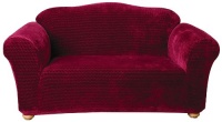 Sure Fit Stretch Royal Diamond 1-Piece Loveseat Slipcover, Wine