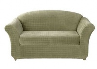 Sure Fit Stretch Squares 2-Piece Sofa Slipcover, Fern