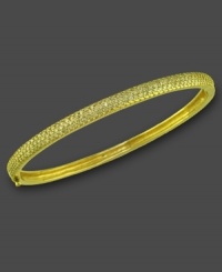 Slip on some sparkle. This diamond bangle bracelet from Trio by  Effy Collection features pave diamonds (1-1/5 ct. t.w.) set in 14k gold. Approximate diameter: 2-1/4 inches.