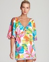 Bold florals are in full bloom on this Trina Turk coverup tunic, making it a true standout among throngs of beach goers. Channel your inner wild child and pair this with the coordinating swimwear.