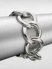 EXCLUSIVELY AT SAKS. From the Gourmette Collection. An artisan, handcrafted, sterling silver link chain is a celebration of the founding years of this brand. Sterling silverLength, about 7.8Concealed closureMade in Italy 