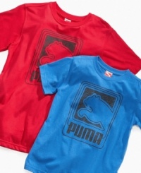 This crew neck short sleeve t-shirt by Puma is perfectly crisp style for fall.