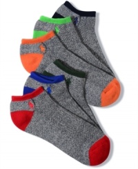 A six pack of colorful comfort and style to get you the most from your workout or walkabout with these socks from Polo Ralph Lauren.